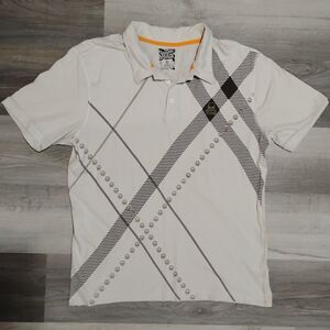 XG Skull Polo Shirt Mens XL Short Sleeve Gothic Tattoo Biker Rock Punk